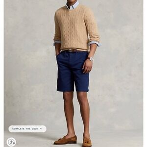 Polo Ralph Lauren Relaxed Fit Blue 100% Cotton Mens Shorts Size 42‎